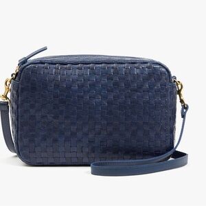 Clare V. Bleu Marine Woven Checker Marisol NWT